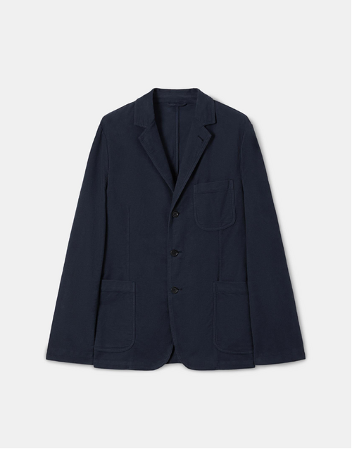 ASPESI | Cotton Moleskin Samuraki Jacket | Navy