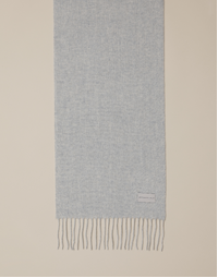 ROBINSON MAN | Woven Cashmere Scarf with Tassels |  Silver