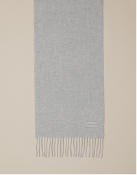 ROBINSON MAN | Woven Cashmere Scarf with Tassels |  Silver