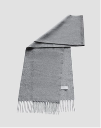 ROBINSON MAN | Fringed Cashmere Scarf | Mid Grey