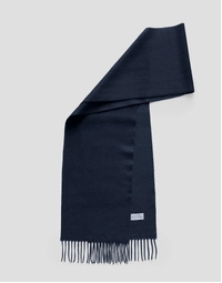 ROBINSON MAN | Fringed Cashmere Scarf | Navy Blue