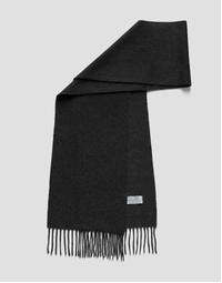 ROBINSON MAN | Fringed Cashmere Scarf | Charcoal