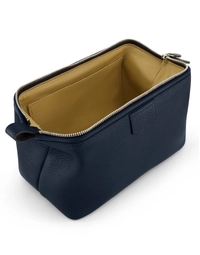 F.HAMMANN | Leather Toiletry Bag | Dark Blue