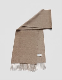 ROBINSON MAN | Woven Cashmere Scarf with Tassels | Natural