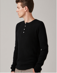 Jesolo Henley in Black (S)