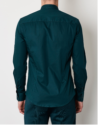Bikkembergs Slim Fit Cotton Shirt Green