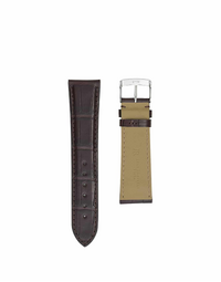 JEAN ROUSSEAU PARIS | Alligator Watch Strap 3.5 Width 20/16 | Truffle