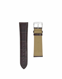 JEAN ROUSSEAU PARIS | Alligator Watch Strap 3.5 Width 20/18 | Truffle