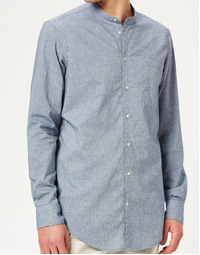 Noto Grandad Collar Shirt T4182 Avio (S)