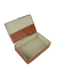 F.HAMMANN | Leather Watch Box Alpina Cowhide | Tan