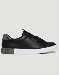Men's Shieran Lace Up Low Top Sneakers in Black/ Gunmetal Size 42
