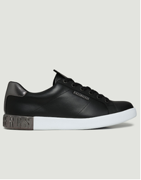 Men's Shieran Lace Up Low Top Sneakers in Black/ Gunmetal Size 42