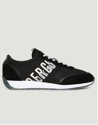 Men's Jonas Lace Up Low Top Sneakers in Black Size 45