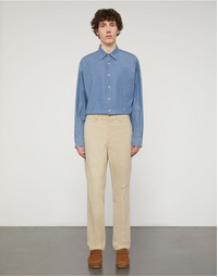 Aspesi Low Piatto Cotton Gabardine Chino Pants Beige 46