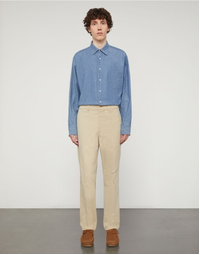 Aspesi Low Piatto Cotton Gabardine Chino Pants Beige 50