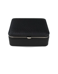 F.HAMMANN | Leather Cufflink Box Medium | Black