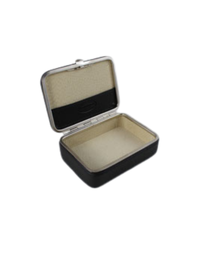 F.HAMMANN | Leather Cufflink Box Small | Black