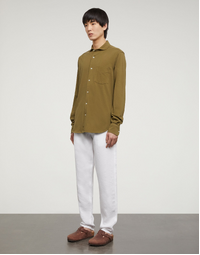 Garment Dyed Cotton Jersey Shirt Military (XL)