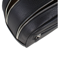 F.HAMMANN | Leather Toiletry Bag | Black