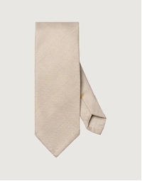 ETON | Solid Wool Flannel Tie | Biege