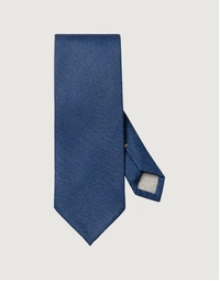 ETON | Solid Wool Flannel Tie | Dark Blue