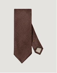ETON | Solid Wool Flannel Tie | Brown