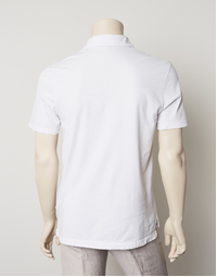 Sueded Jersey Polo White 1