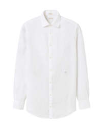 Canary Round Collar Linen Shirt T0033