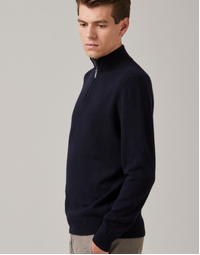 Robinson Man JCK Half-Zip Cashmere Sweater Dark Navy