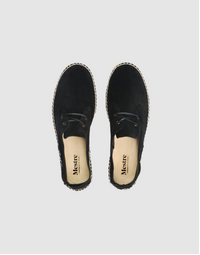 Men's Espadrille Leather Shoe Black 41