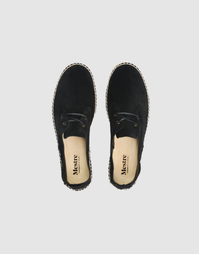 Men's Espadrille Leather Shoe Black 41