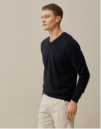Biton Classic V Neck Navy Small
