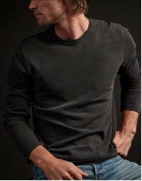 JAMES PERSE - Long Sleeve Crew Neck Tee - Carbon Pigment