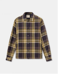 Aspesi Bongo Cotton Check Shirt Jacket Olive (L)