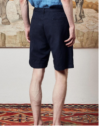 Vela Cotton Linen Shorts T2159 Blue (48)