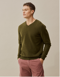 ROBINSON MAN | Biton V-Neck Sweater I Fern
