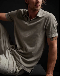 JAMES PERSE | Supima Cotton Jersey Polo | Fume 
