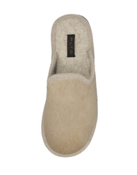 Alto Milano Furia Hair on Hide Slippers Sand