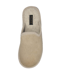 Alto Milano Furia Hair on Hide Slippers Sand