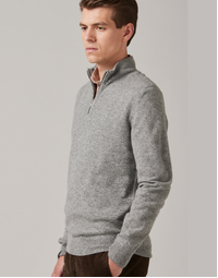 JCK Half-Zip Cashmere Sweater Mid-Grey (XL)