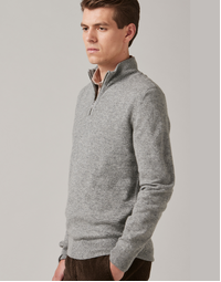 JCK Half-Zip Cashmere Sweater Mid-Grey (XL)