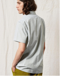 Malibu T4467 Half Sleeves Cotton Seersucker Shirt R693 Light Green (S)
