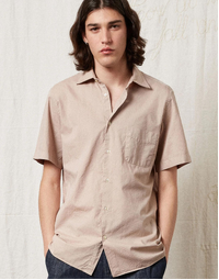 Malibu T4470 Half Sleeves Cotton Shirt R314 Powder (S)