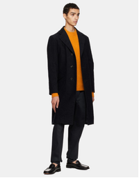 Franz Moleskin Cotton Coat Black Navy (L)