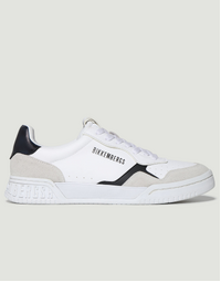 Men's Shaq Lace Up Sneakers in White with Black Size 41