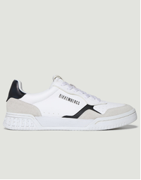 Men's Shaq Lace Up Sneakers in White with Black Size 41