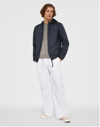 Nylon Jacket with Hood Navy (XXL)