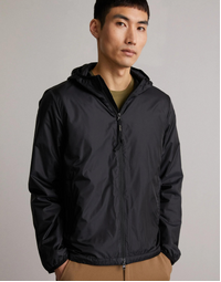 Nylon Jacket with Hood Black (XXL)