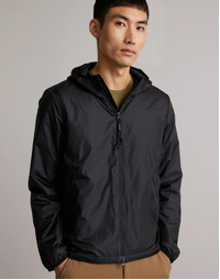 Nylon Jacket with Hood Black (XXL)