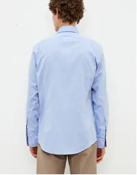 Genova Classic Cotton Shirt T4315 Azzurro (M)